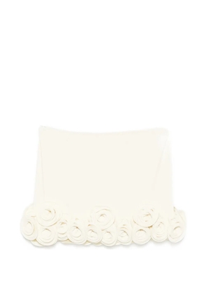 La Reveche Ivette floral-appliqué beach cover-up - Neutrals