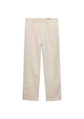 Prada wide-leg cotton pants - Neutrals