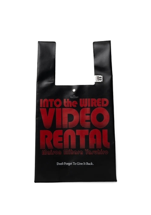Maison MIHARA YASUHIRO Video Rental print leather tote bag - Black