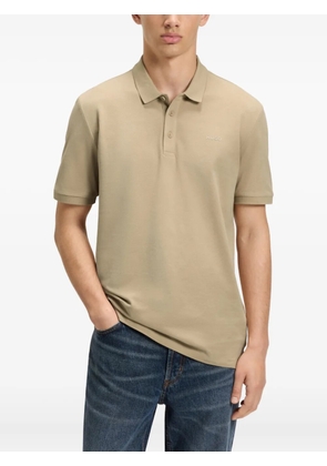 HUGO cotton polo shirt - Neutrals