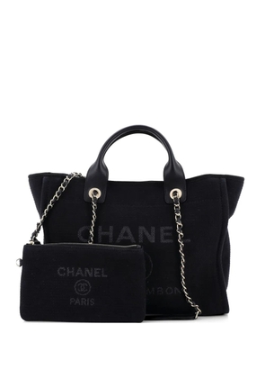 CHANEL Pre-Owned Deauville NM Tote Mixed Fibers Medium shoulder bag - Black