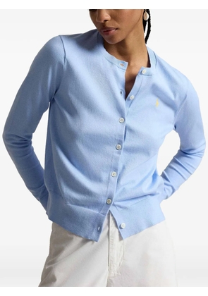 Polo Ralph Lauren Pima logo-embroidered cotton cardigan - Blue