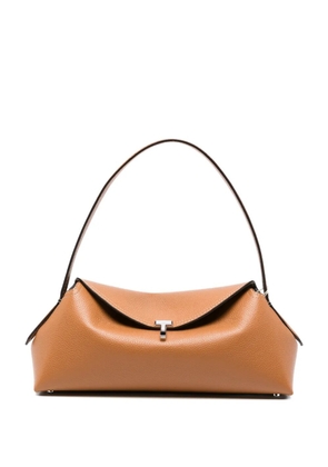 TOTEME grained-leather T-lock shoulder bag - Neutrals