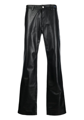 MISBHV x UFO361 slight-flare leather trousers - Black