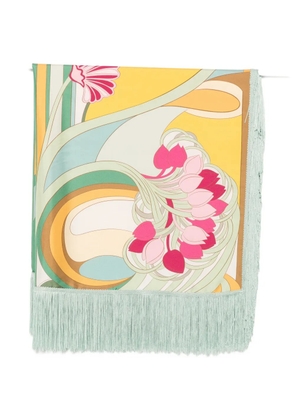 La DoubleJ fringed scarf - Green