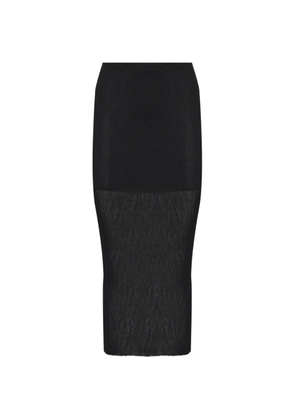 Alberta Ferretti ribbed-knit skirt - Black