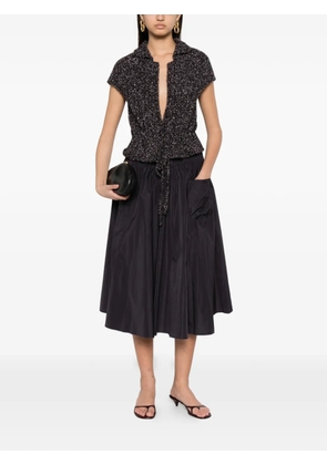 SUSANNE BOMMER patch-pocket gathered midi skirt - Purple