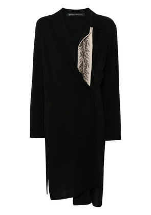 IBRIGU wrap silk midi dress - Black