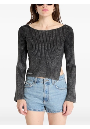 GUESS USA ribbed-knit sweater - Black