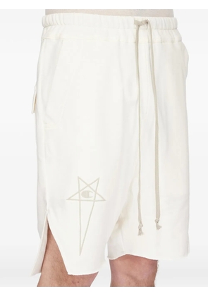 Rick Owens X Champion Beveled logo-embroidered shorts - Neutrals