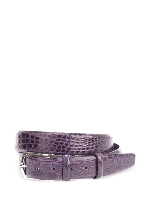 D'amico crocodile-effect belt - Purple