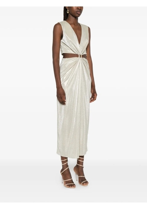 RAME cut-out ruched midi dress - Gold