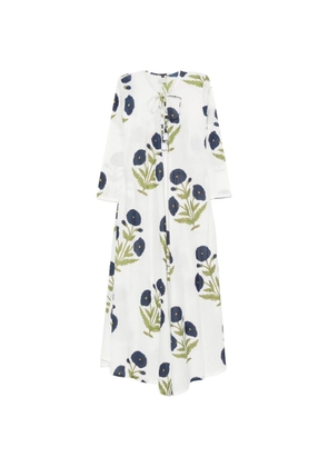 ELLEBLEU floral-print tassel-detail dress - White