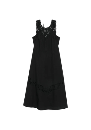 TWINSET lace-detail crew neck midi dress - Black