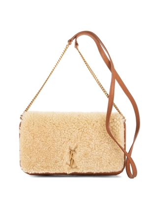Saint Laurent Pre-Owned Kate shearling crossbody bag - Neutrals