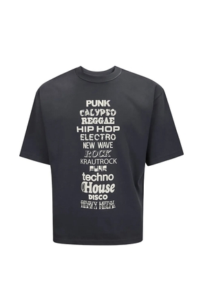 Htc Los Angeles Calypso music-print stud-embellished t-shirt - Grey