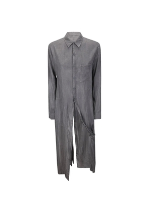Limi Feu longline button-down shirt - Grey