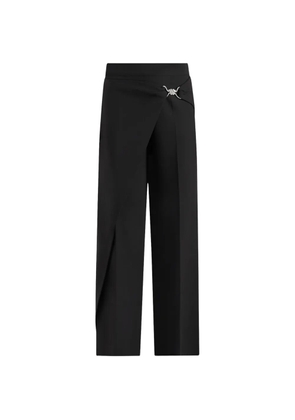 Manière De Voir Beryl wrap tailored trousers - Black