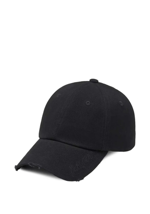 Études Studio distressed embroidered baseball cap - Black