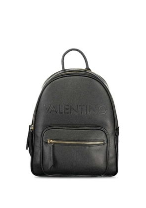 MARIO VALENTINO logo-debossed pebbled backpack - Black