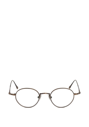 Matsuda engraved round-frame glasses - Gold