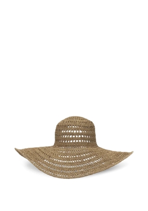 IBELIV raffia wide-brim hat - Neutrals