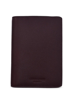 Giorgio Armani grained leather passport holder - Red