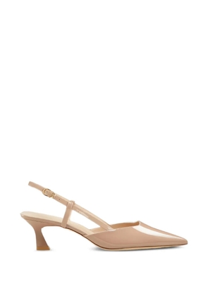 Stuart Weitzman Vinnie pointed-toe slingback pumps - Neutrals