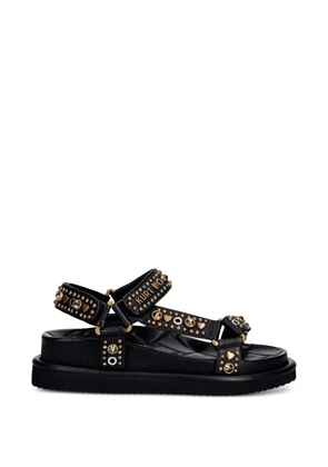 Kurt Geiger London Orson quilted stud-embellished sandals - Black