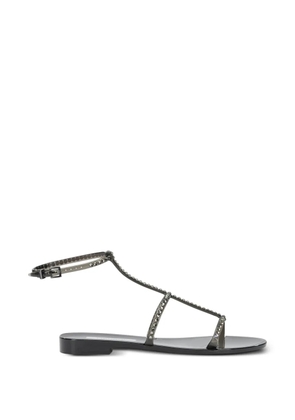 MENGHI crystal-embellished cage-strap sandals - Black