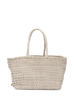 DRAGON DIFFUSION Terrafino woven leather tote bag - Neutrals