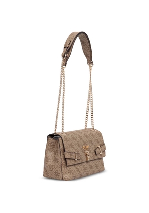 GUESS USA monogram-pattern shoulder bag - Brown