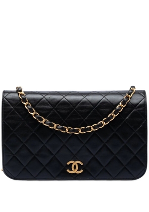 CHANEL Pre-Owned 1994-1996 CC Quilted Lambskin Full Single Flap crossbody bag - Black