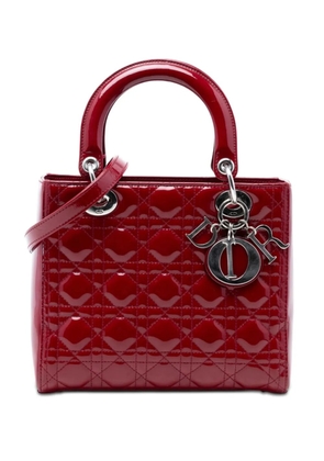 Christian Dior Pre-Owned 2013 Medium Patent Cannage Lady Dior satchel - Red