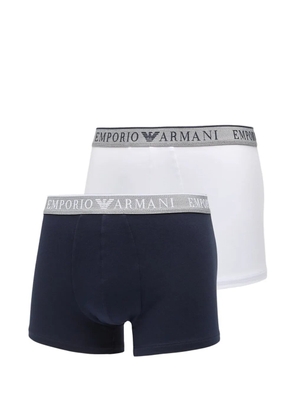 Ea7 Emporio Armani logo-embroidered waistband boxers set (set of two) - Blue