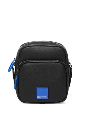 Karl Lagerfeld Jeans logo-patch messenger bag - Black