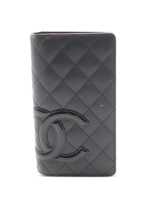 CHANEL Pre-Owned 2014 Cambon line bi-fold wallet - Black