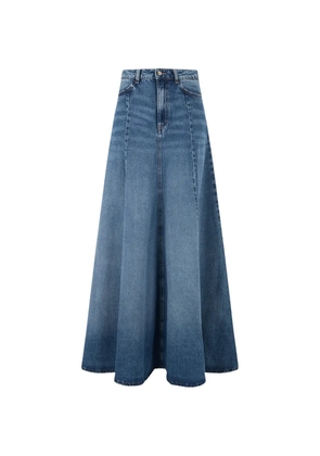 ICON DENIM Cora panelled-flared denim skirt - Blue