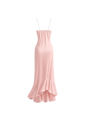 Amen crystal-embellished ruffled dress - Pink