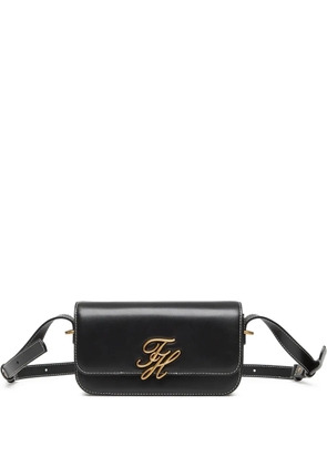Tommy Hilfiger logo-plaque contrast-stitch cross body bag - Black
