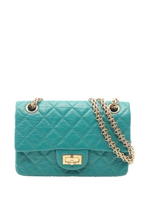 CHANEL Pre-Owned 2019 Mini Reissue 2.55 Quilted Aged Calfskin Single Flap shoulder bag - Green