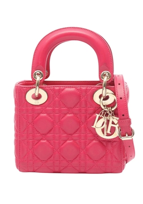 Christian Dior Pre-Owned 2010-2026 Mini Lambskin Cannage Lady Dior satchel - Pink