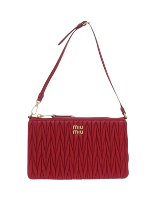 Miu Miu Pre-Owned 2010-2026 Matelasse Nappa Convertible shoulder bag - Red