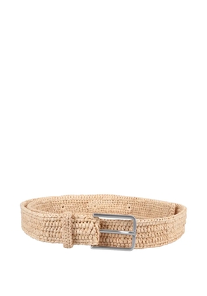 Maison Kitsuné woven-raffia belt - Neutrals