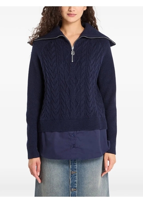 Desigual cable-knit sweater - Blue