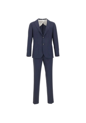 Barba pinstripe virgin wool suit - Blue