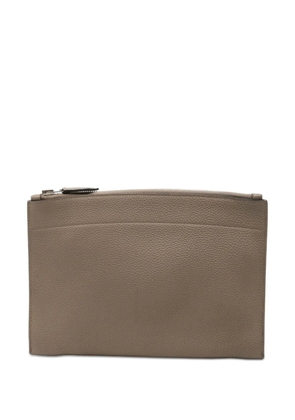 Hermès Pre-Owned 2017 Togo Bazar Pouch PM clutch bag - Brown