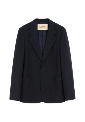 Valentino Garavani single-breasted jacket in natté wool - Blue