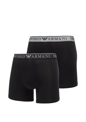 Ea7 Emporio Armani logo-waistband boxers (set of two) - Black
