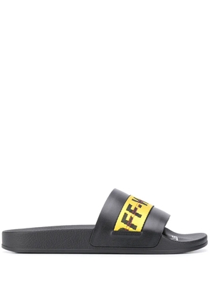 Off-White Industrial logo print slides - Black